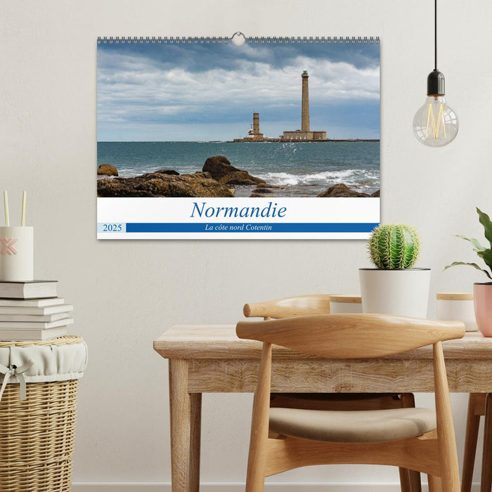 Normandie, la côte nord Cotentin (CALVENDO Calendrier mensuel 2025)