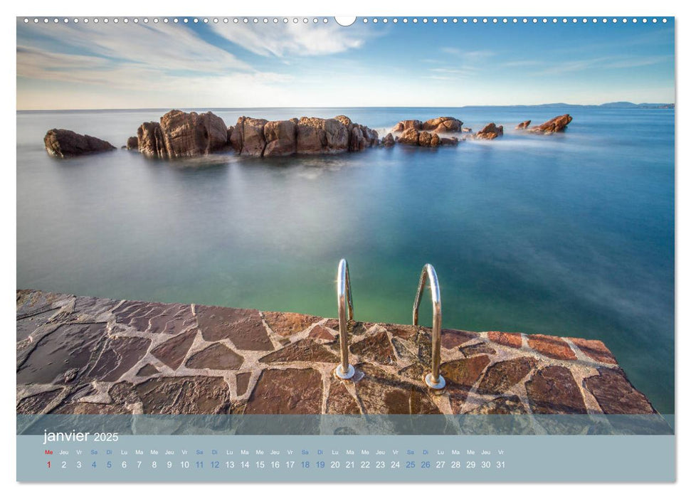 Littoral de la Côte d'Azur (CALVENDO Calendrier supérieur 2025)