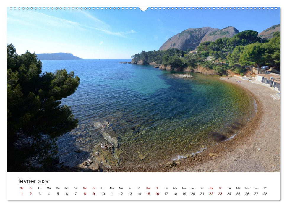 Les plus belles plages de Provence et de la Côte d'Azur (CALVENDO Calendrier supérieur 2025)