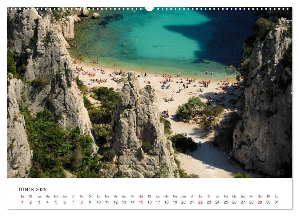 Les plus belles plages de Provence et de la Côte d'Azur (CALVENDO Calendrier supérieur 2025)