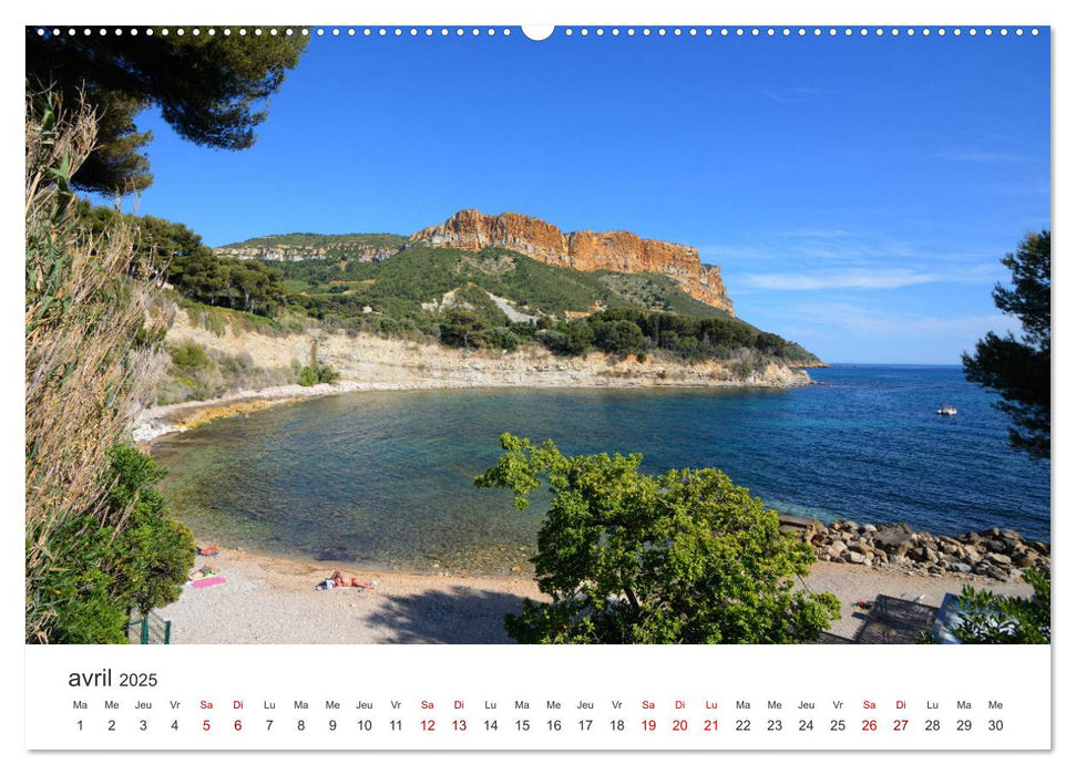 Les plus belles plages de Provence et de la Côte d'Azur (CALVENDO Calendrier supérieur 2025)