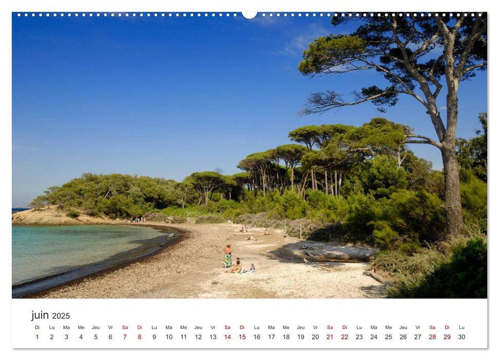 Les plus belles plages de Provence et de la Côte d'Azur (CALVENDO Calendrier supérieur 2025)