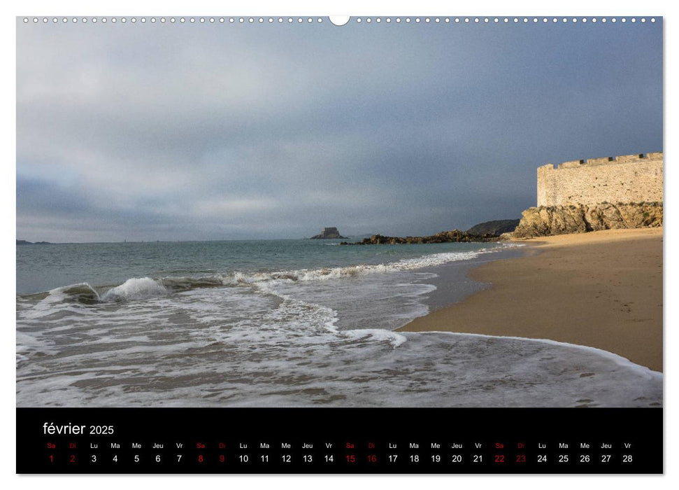 Saint-Malo au fil des mois (CALVENDO Calendrier supérieur 2025)