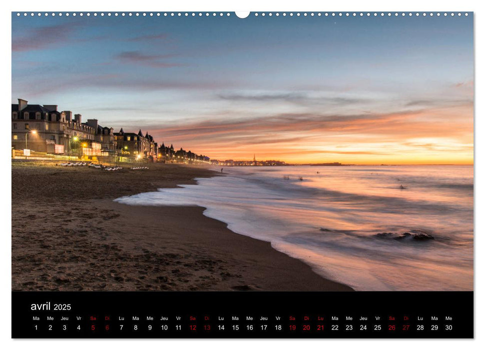 Saint-Malo au fil des mois (CALVENDO Calendrier supérieur 2025)