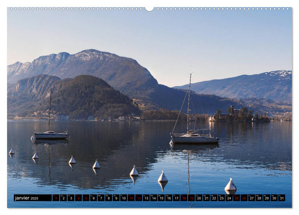 Lac d'Annecy à vue d'œil (CALVENDO Calendrier supérieur 2025)