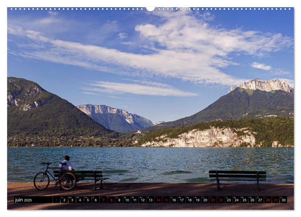 Lac d'Annecy à vue d'œil (CALVENDO Calendrier supérieur 2025)