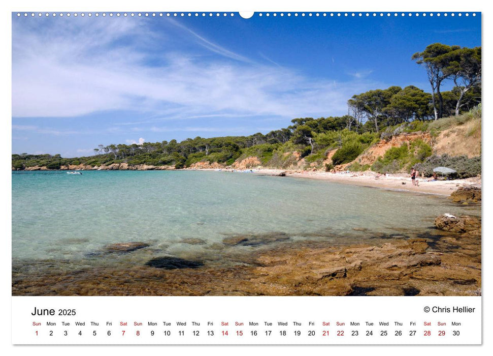 Best Beaches of Provence and the Côte d'Azur (CALVENDO Premium-Calendar 2025)