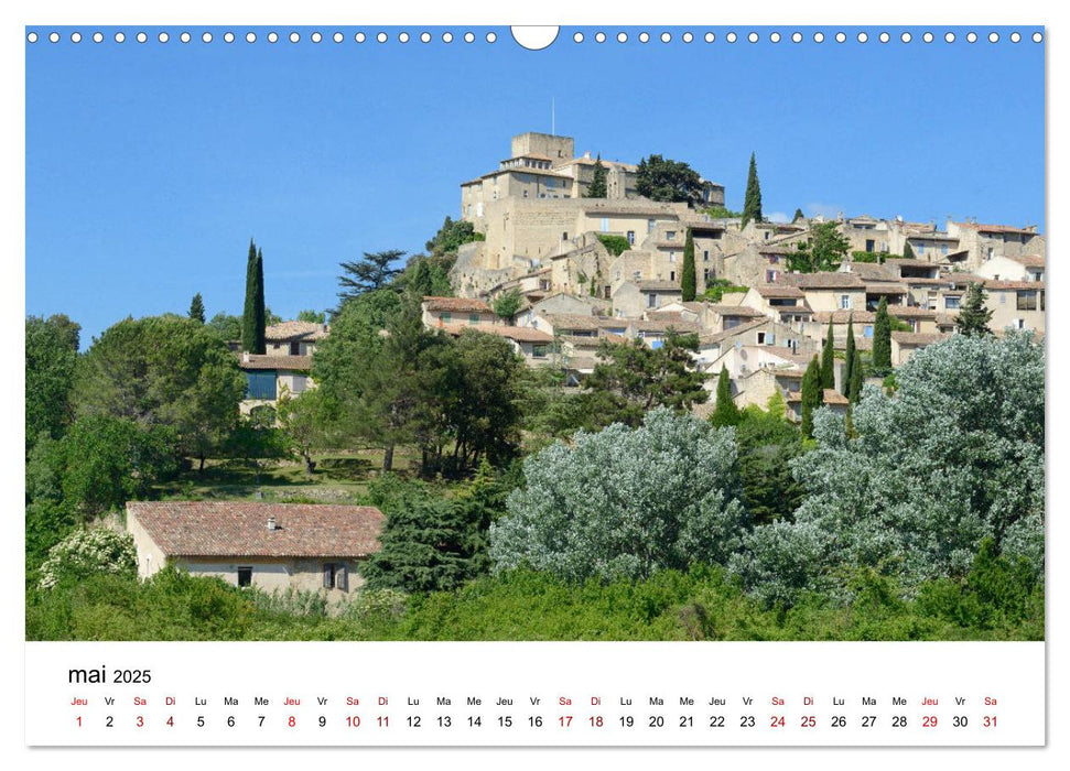 Les plus beaux villages du Luberon (CALVENDO Calendrier mensuel 2025)