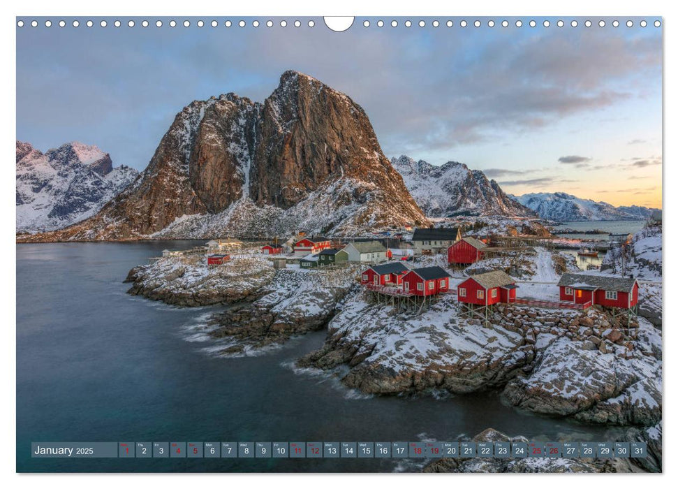 Lofoten, Norway's untamed beauty in Winter (CALVENDO Monthly Calendar 2025)