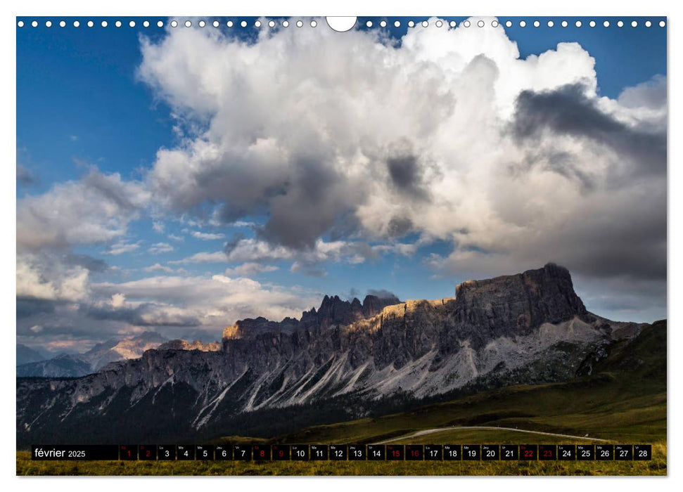 Beautés des Dolomites (CALVENDO Calendrier mensuel 2025)