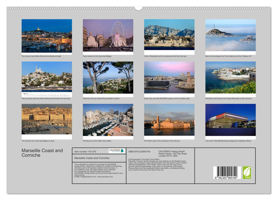 Marseille Coast and Corniche (CALVENDO Premium-Calendar 2025)