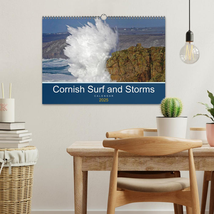 Cornish Surf and Storms (CALVENDO Monthly Calendar 2025)