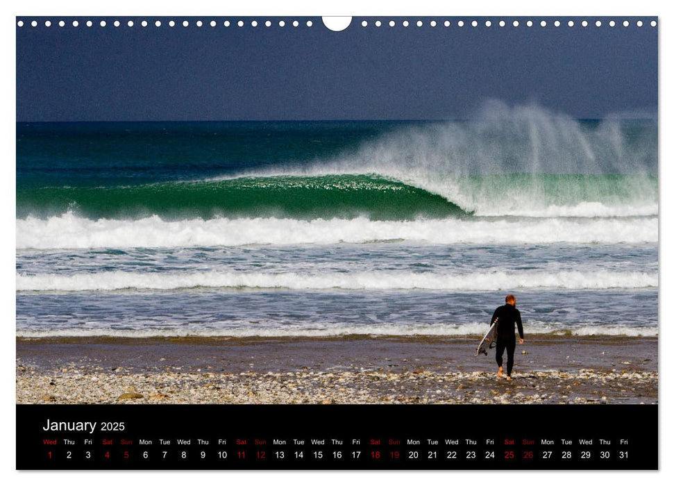 Cornish Surf and Storms (CALVENDO Monthly Calendar 2025)