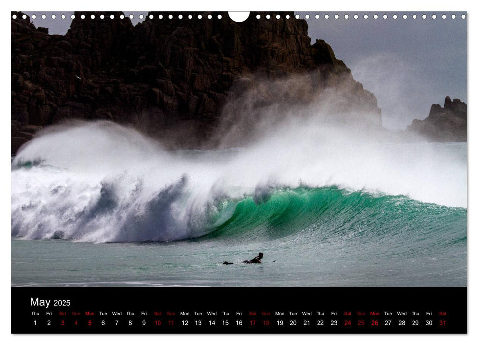 Cornish Surf and Storms (CALVENDO Monthly Calendar 2025)