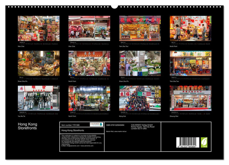 Hong Kong Storefronts (CALVENDO Premium-Calendar 2025)