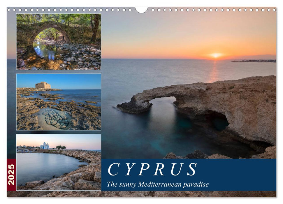 Cyprus, the sunny Mediterranean paradise (CALVENDO Monthly Calendar 2025)