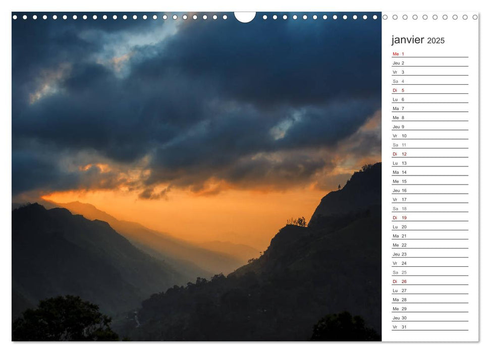 Sri Lanka, île de rêve (CALVENDO Calendrier mensuel 2025)