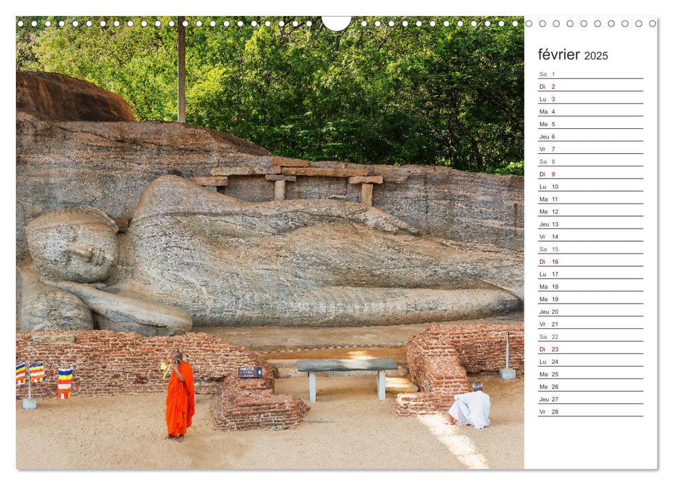 Sri Lanka, île de rêve (CALVENDO Calendrier mensuel 2025)