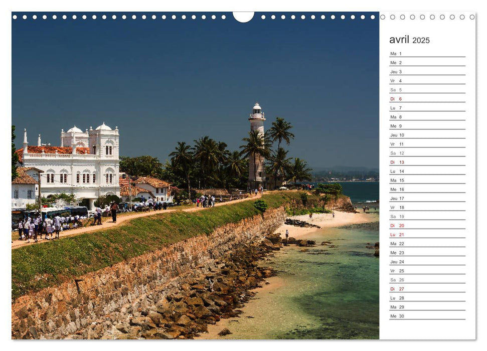 Sri Lanka, île de rêve (CALVENDO Calendrier mensuel 2025)