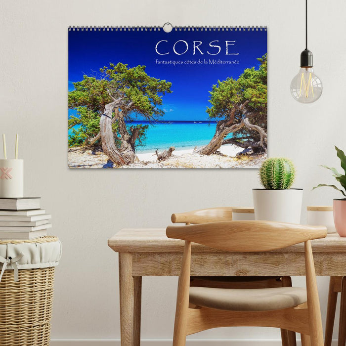 Corse - fantastiques côtes de la Méditerranée (CALVENDO Calendrier mensuel 2025)