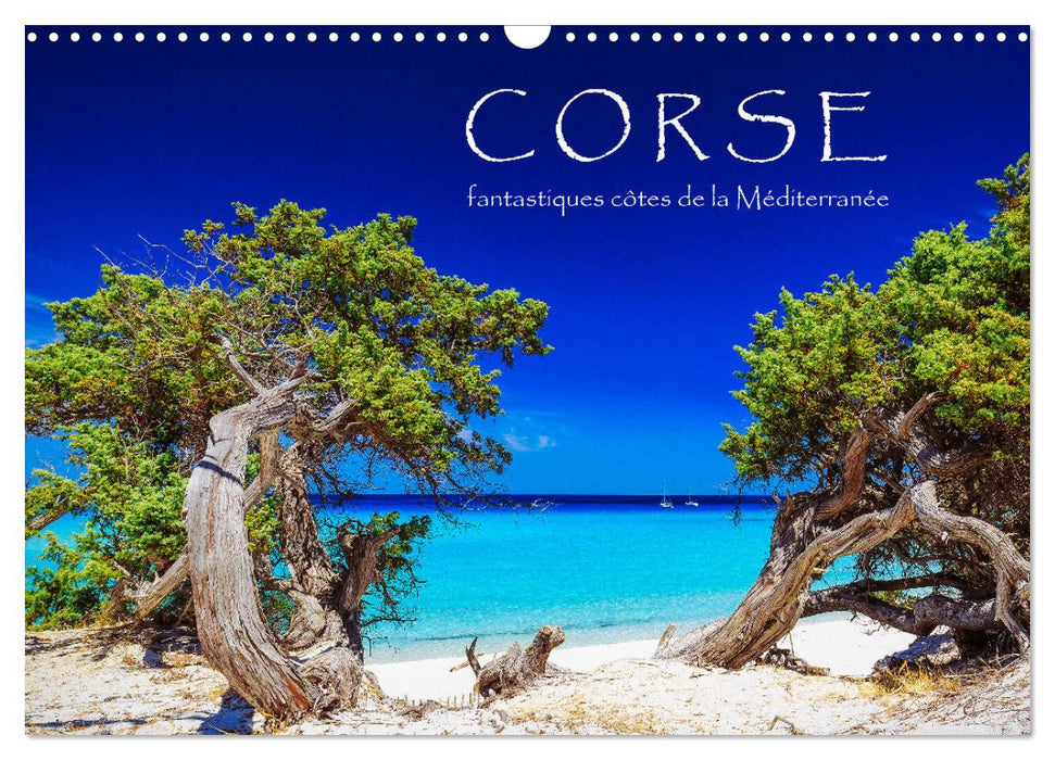 Corse - fantastiques côtes de la Méditerranée (CALVENDO Calendrier mensuel 2025)