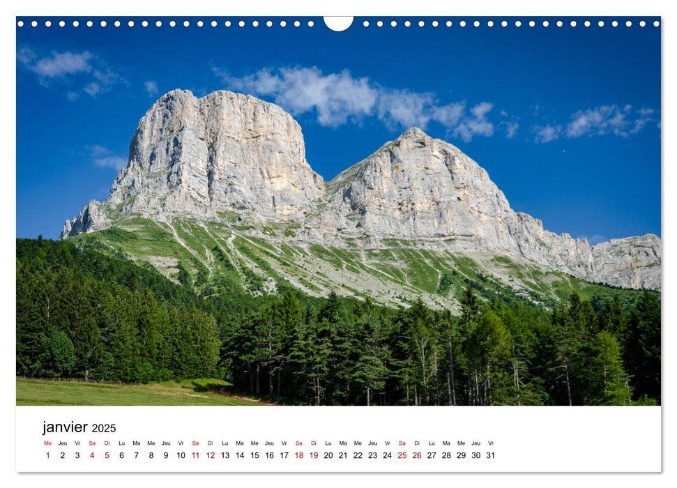 Les chemins du Vercors (CALVENDO Calendrier mensuel 2025)