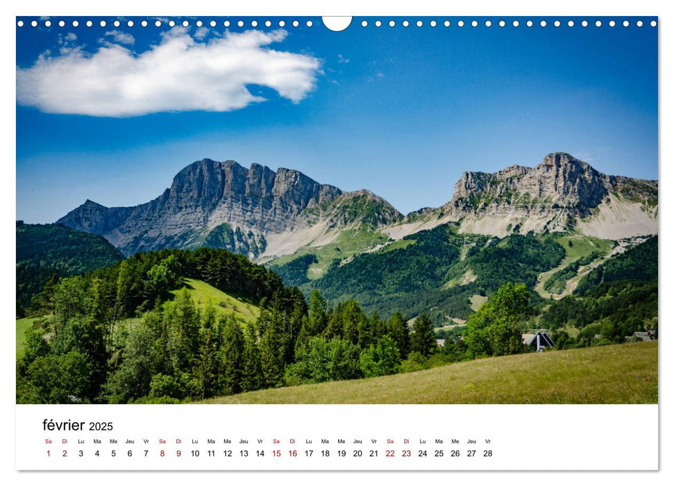 Les chemins du Vercors (CALVENDO Calendrier mensuel 2025)