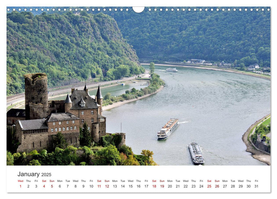 Rhine Valley and Castles (CALVENDO Monthly Calendar 2025)