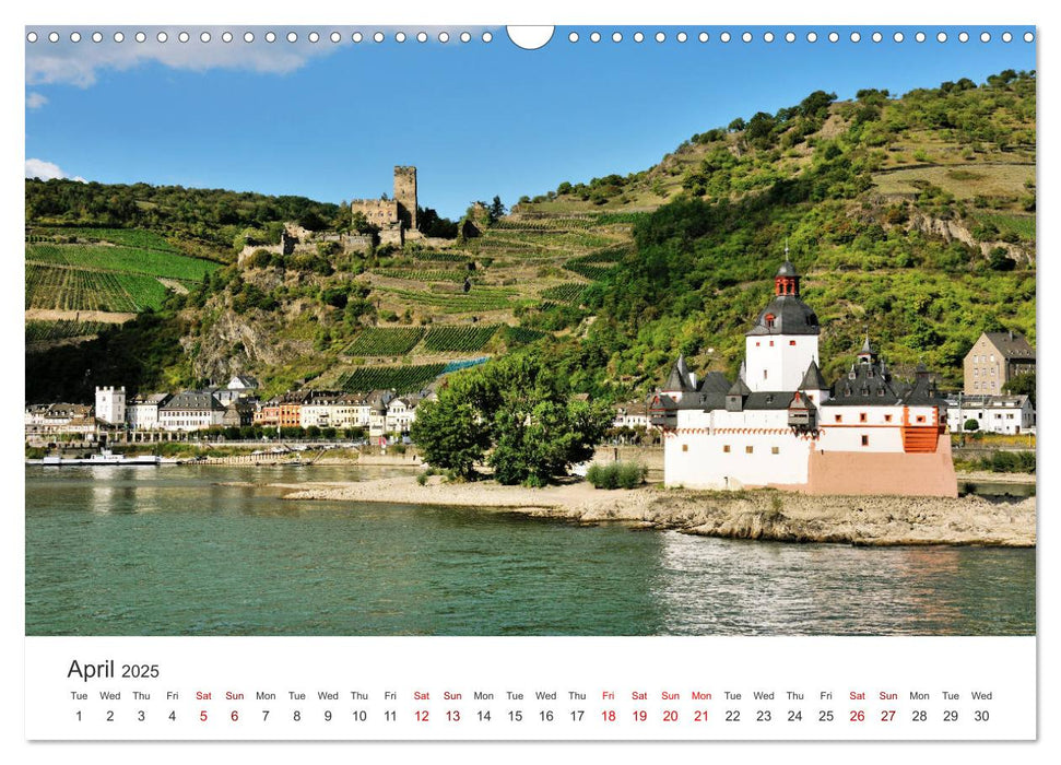 Rhine Valley and Castles (CALVENDO Monthly Calendar 2025)