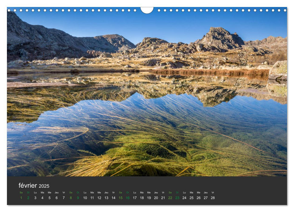 Lacs de montagne. Miroir des cimes (CALVENDO Calendrier mensuel 2025)