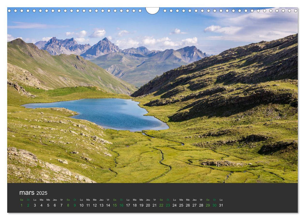 Lacs de montagne. Miroir des cimes (CALVENDO Calendrier mensuel 2025)