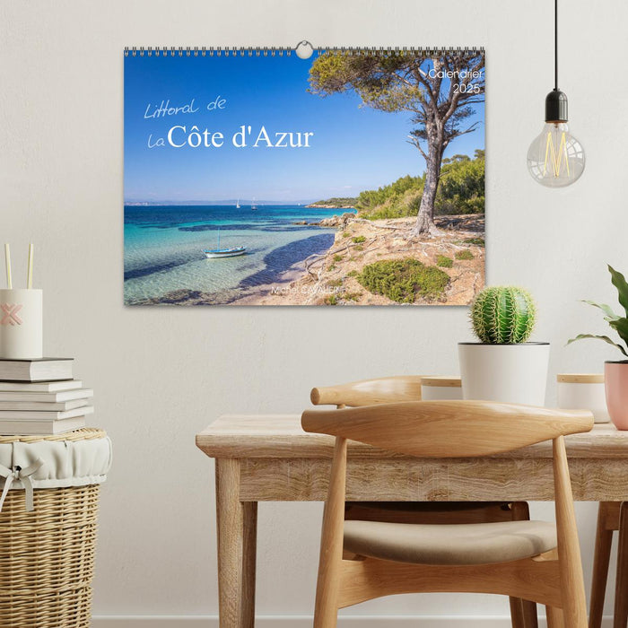 Littoral de la Côte d'Azur (CALVENDO Calendrier mensuel 2025)