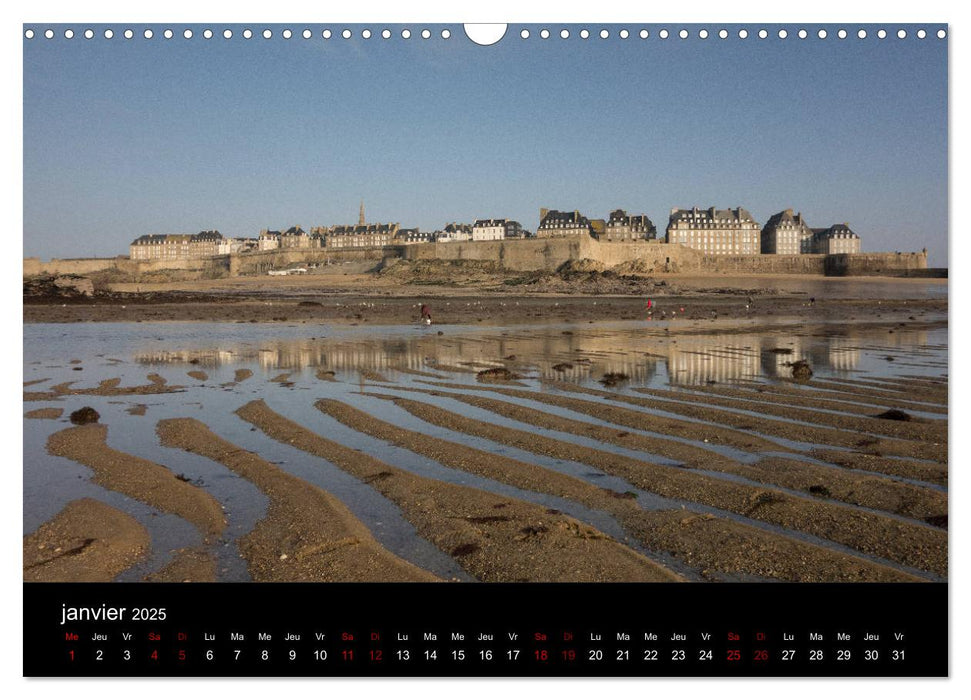 Saint-Malo au fil des mois (CALVENDO Calendrier mensuel 2025)