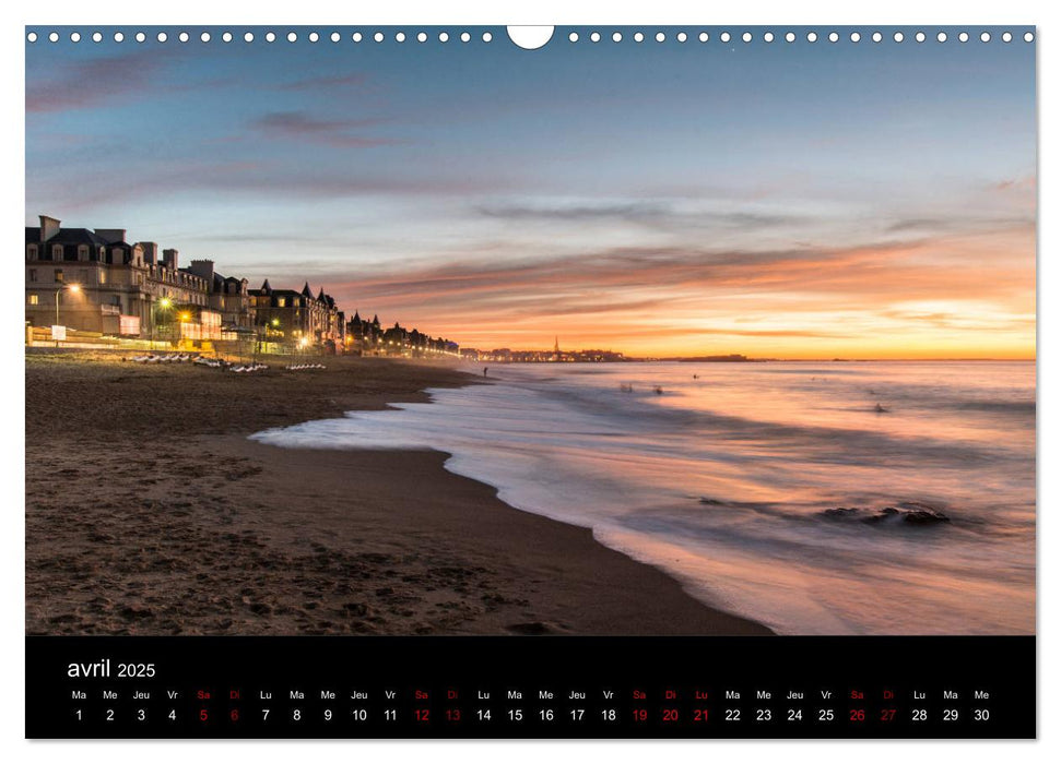 Saint-Malo au fil des mois (CALVENDO Calendrier mensuel 2025)