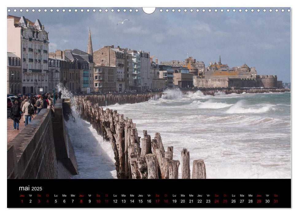 Saint-Malo au fil des mois (CALVENDO Calendrier mensuel 2025)