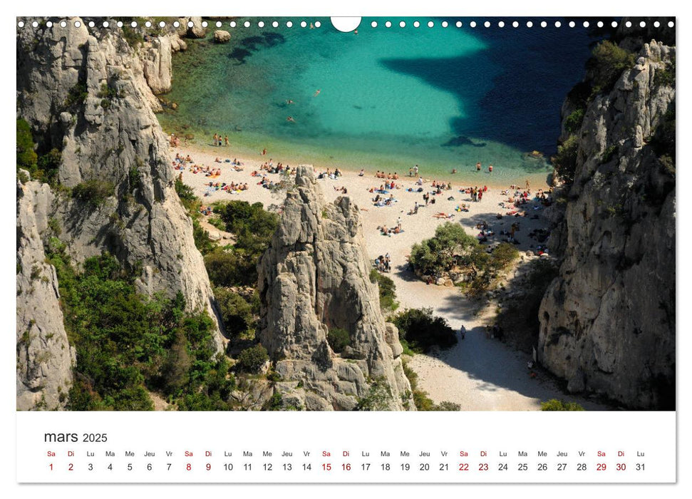 Les plus belles plages de Provence et de la Côte d'Azur (CALVENDO Calendrier mensuel 2025)