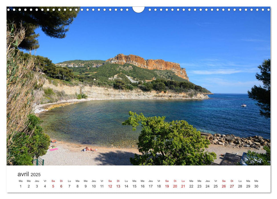 Les plus belles plages de Provence et de la Côte d'Azur (CALVENDO Calendrier mensuel 2025)