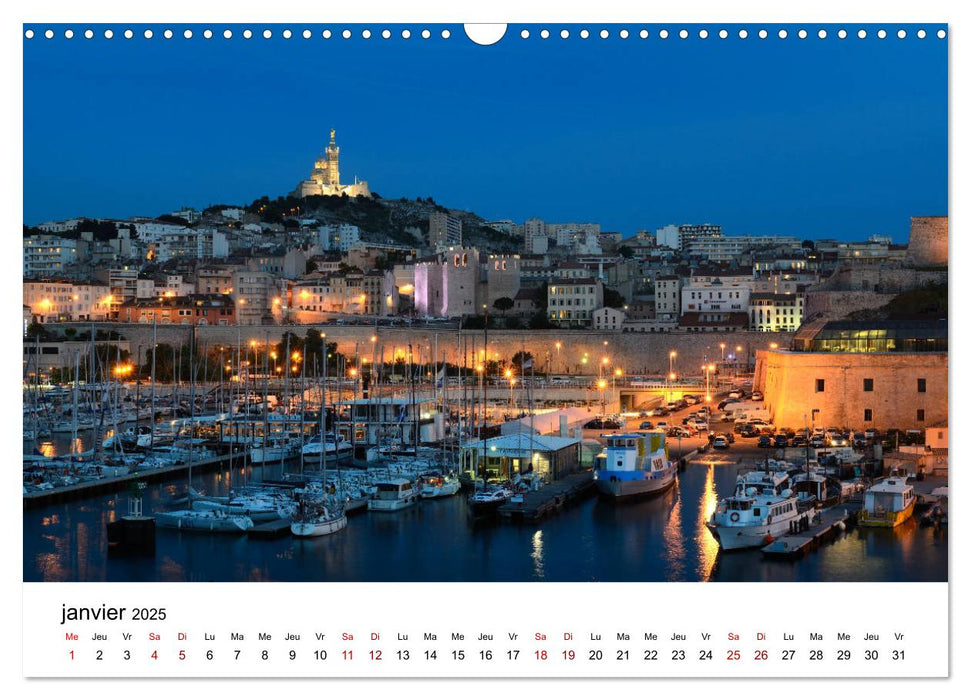 Marseille Côte et Corniche (CALVENDO Calendrier mensuel 2025)