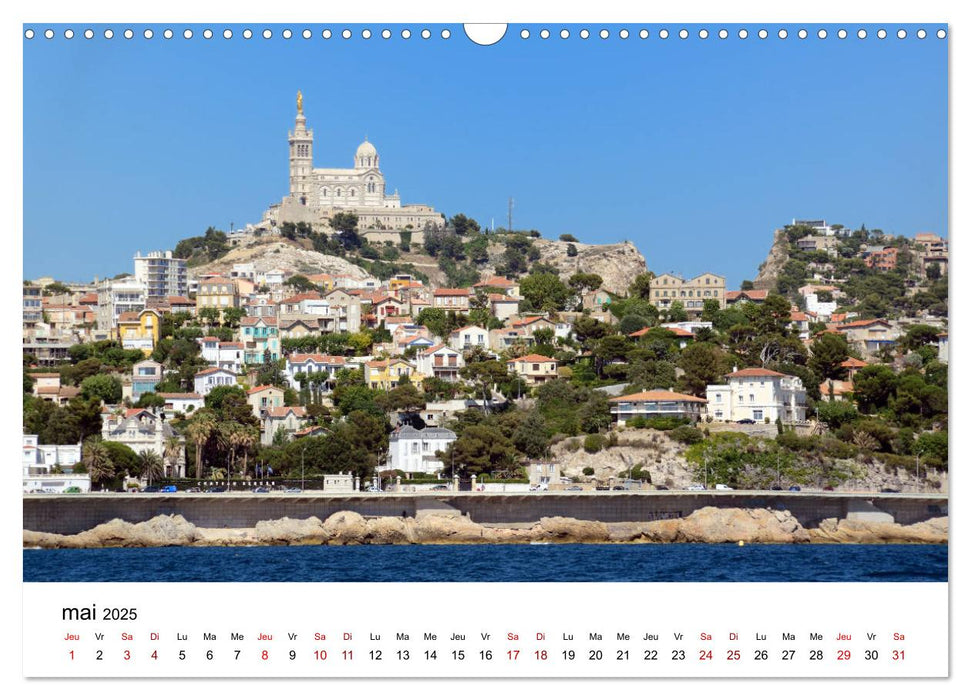 Marseille Côte et Corniche (CALVENDO Calendrier mensuel 2025)