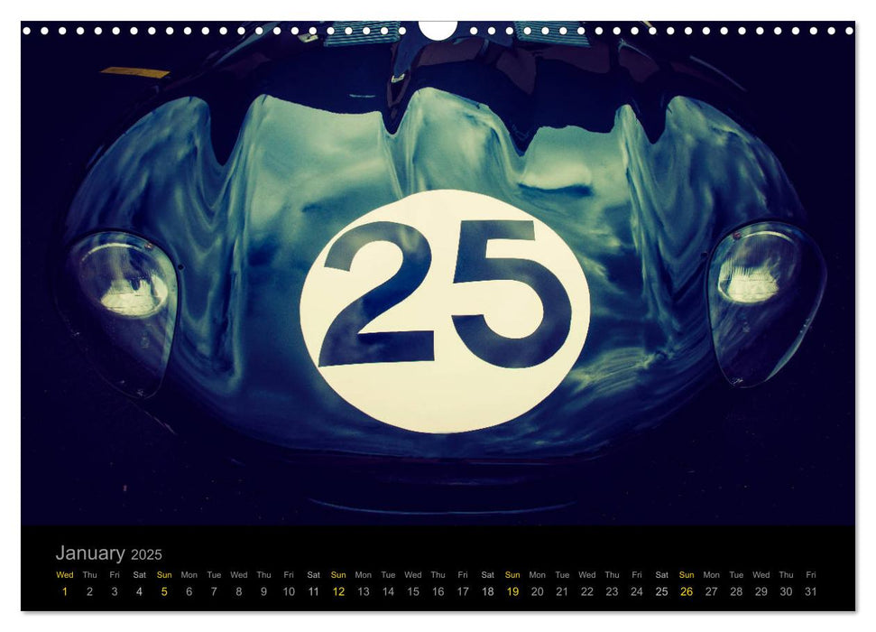 Jaguar D-Type Body Shape (CALVENDO Monthly Calendar 2025)