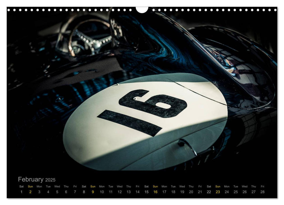 Jaguar D-Type Body Shape (CALVENDO Monthly Calendar 2025)