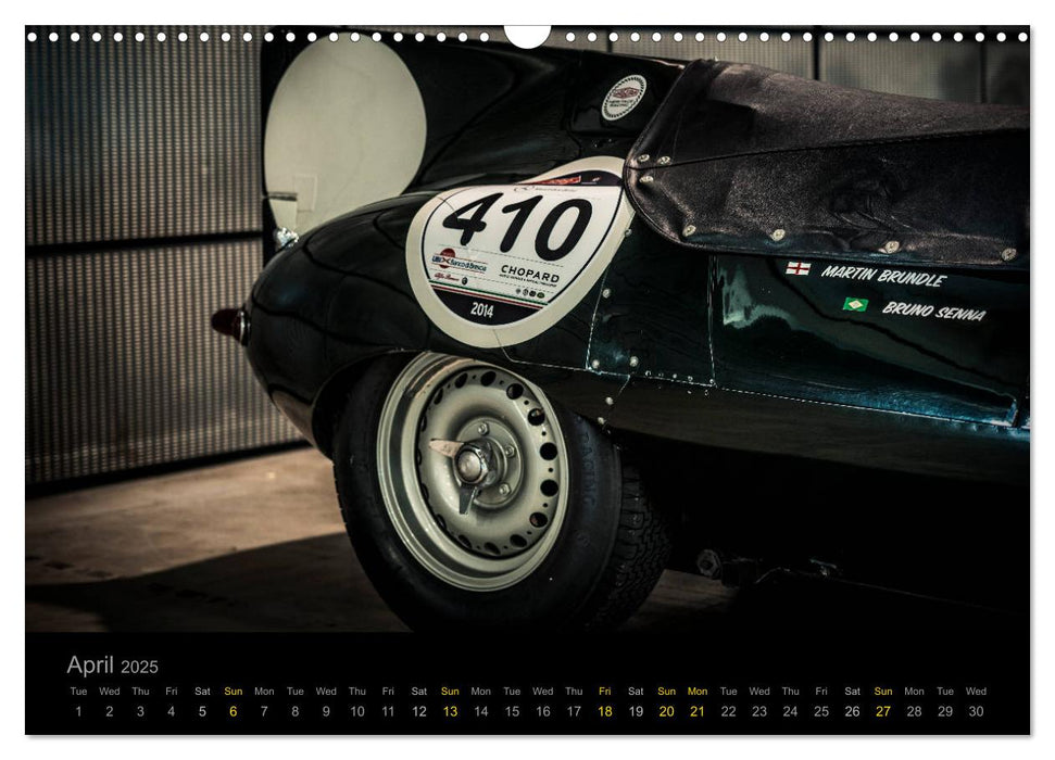 Jaguar D-Type Body Shape (CALVENDO Monthly Calendar 2025)