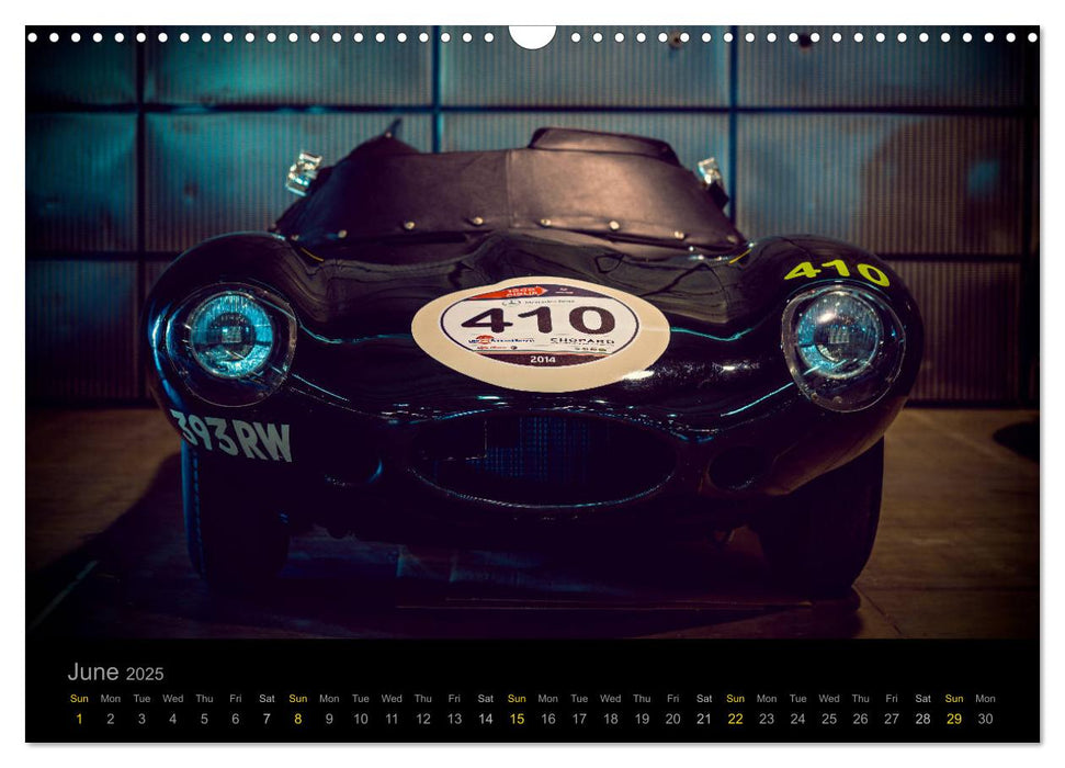 Jaguar D-Type Body Shape (CALVENDO Monthly Calendar 2025)