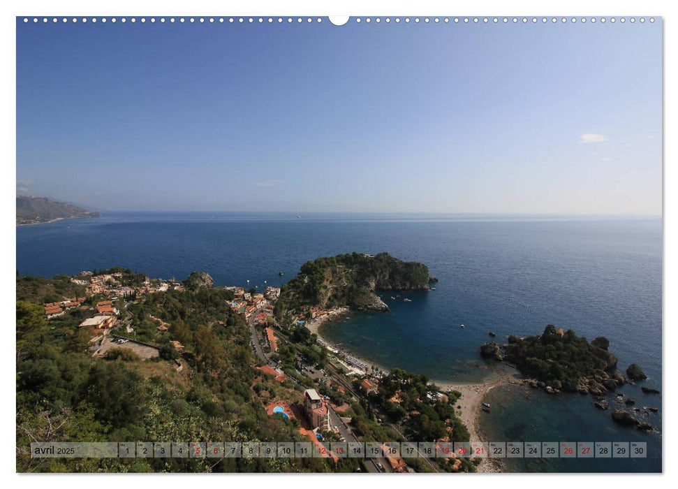 Sicile, la terre d'aventure entre la mer et les volcans (CALVENDO Calendrier supérieur 2025)