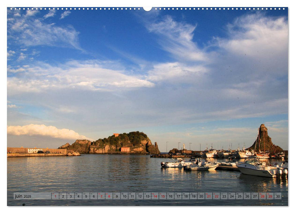 Sicile, la terre d'aventure entre la mer et les volcans (CALVENDO Calendrier supérieur 2025)