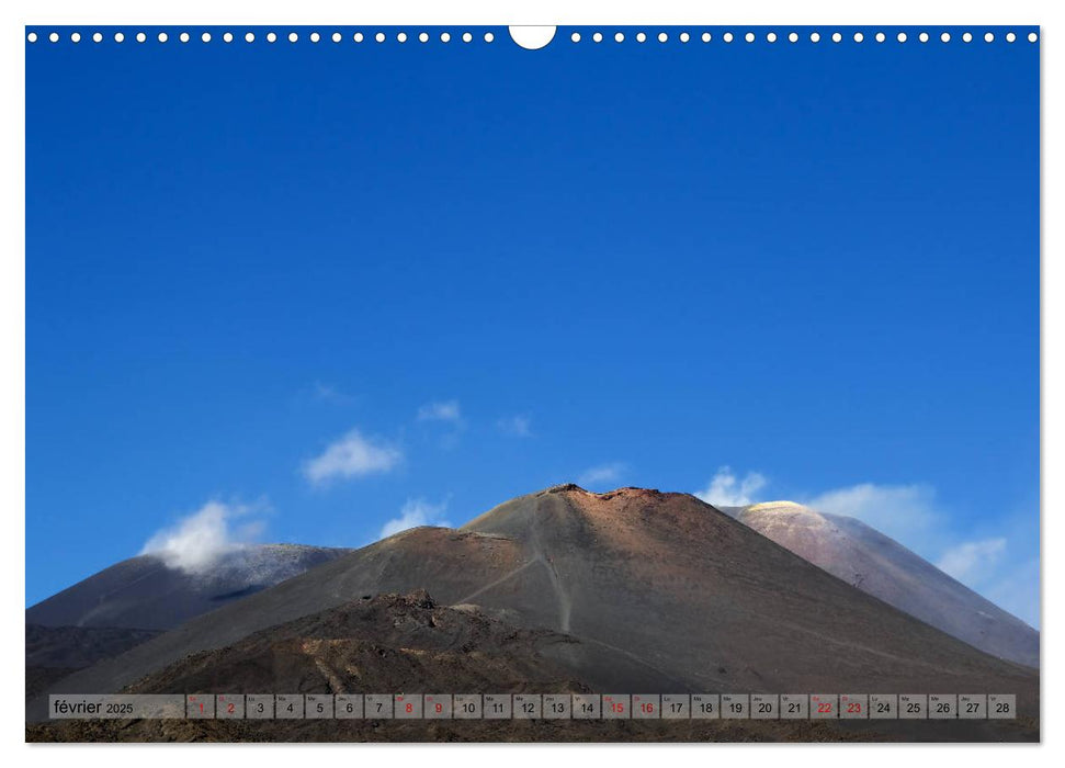 Sicile, la terre d'aventure entre la mer et les volcans (CALVENDO Calendrier mensuel 2025)