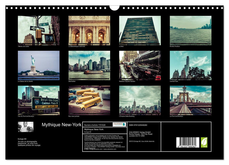 Mythique New-York (CALVENDO Calendrier mensuel 2025)