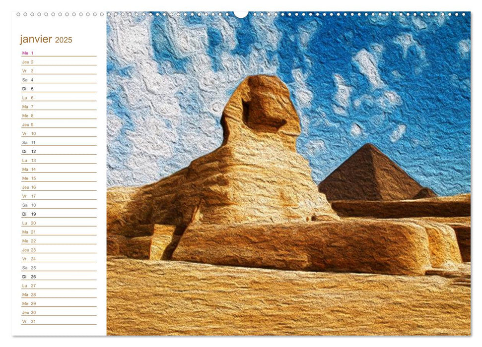 L'ÉGYPTE EN COULEURS (CALVENDO Calendrier supérieur 2025)