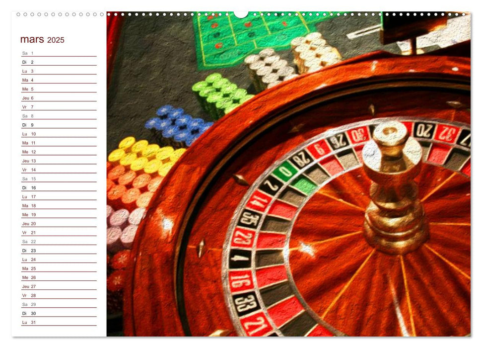 LES JEUX DE CASINO (CALVENDO Calendrier supérieur 2025)