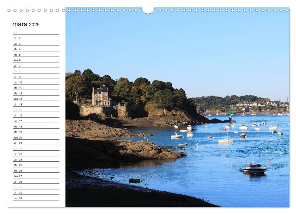 Dinard Perle de la Côte d'Émeraude (CALVENDO Calendrier mensuel 2025)